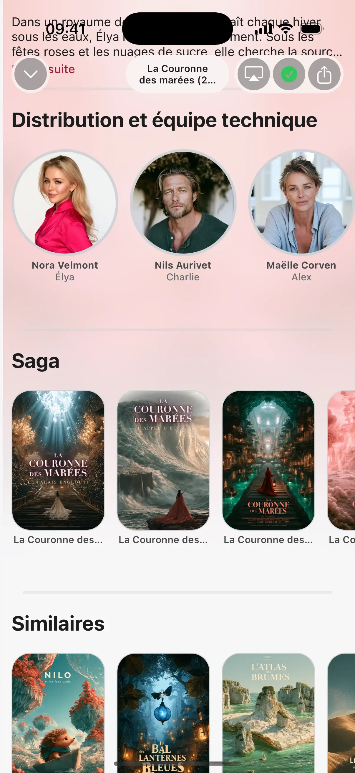 A movie page on iPhone